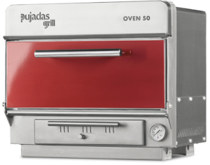 horno brasas acero inox rojo